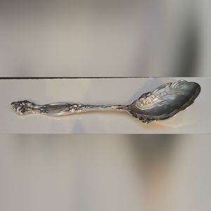 Antique Simpson, Hall Miller & Co. Sterling Silver Nouveau Lily 6" spoon.